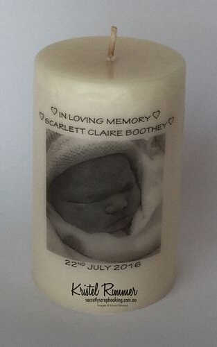 Bereavement Anniversary Gift Candle - Baby