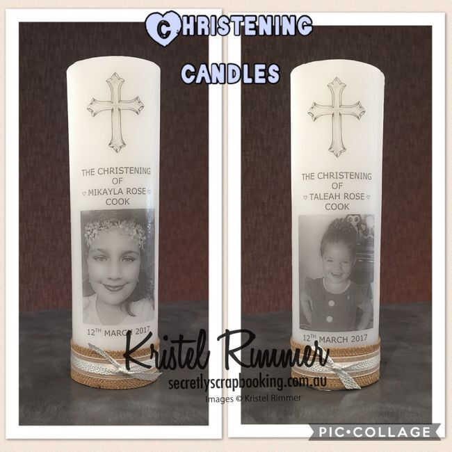 Christening Day Candles - Two, One Per Child