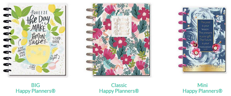  Happy Planner Sizes - Secretly Scrapbooking (Bunbury, Western Australia)